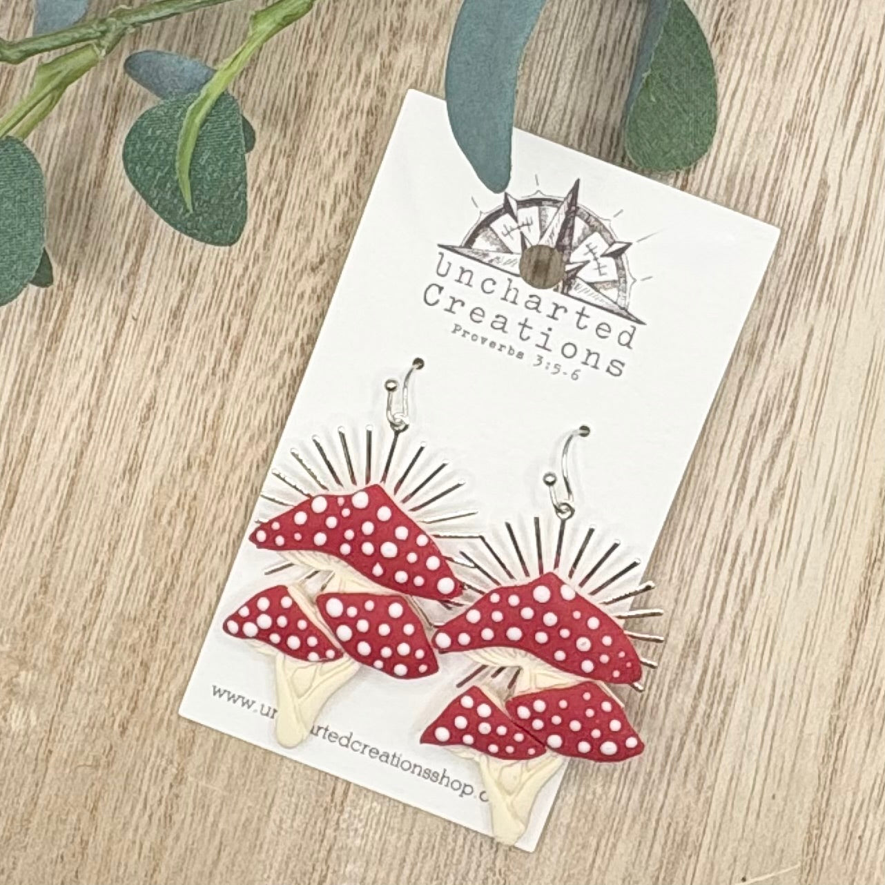 Earring- Sunburst Mushrooms