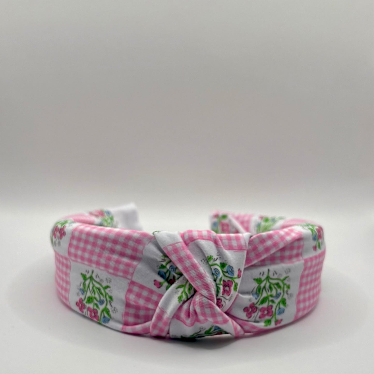 Hard Headband 1.5 Inch- Pink Quilt