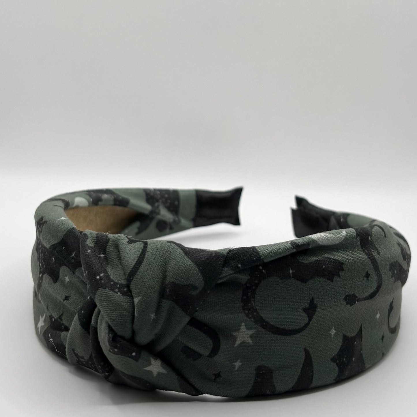 Hard Headband 1.5 Inch- Olive Dragon