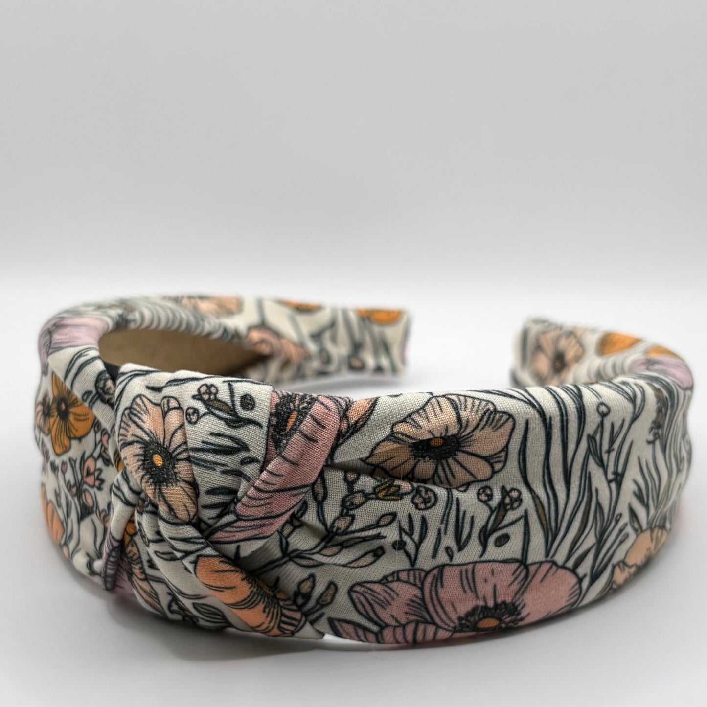 Hard Headband 1.5 Inch- Poppy Field