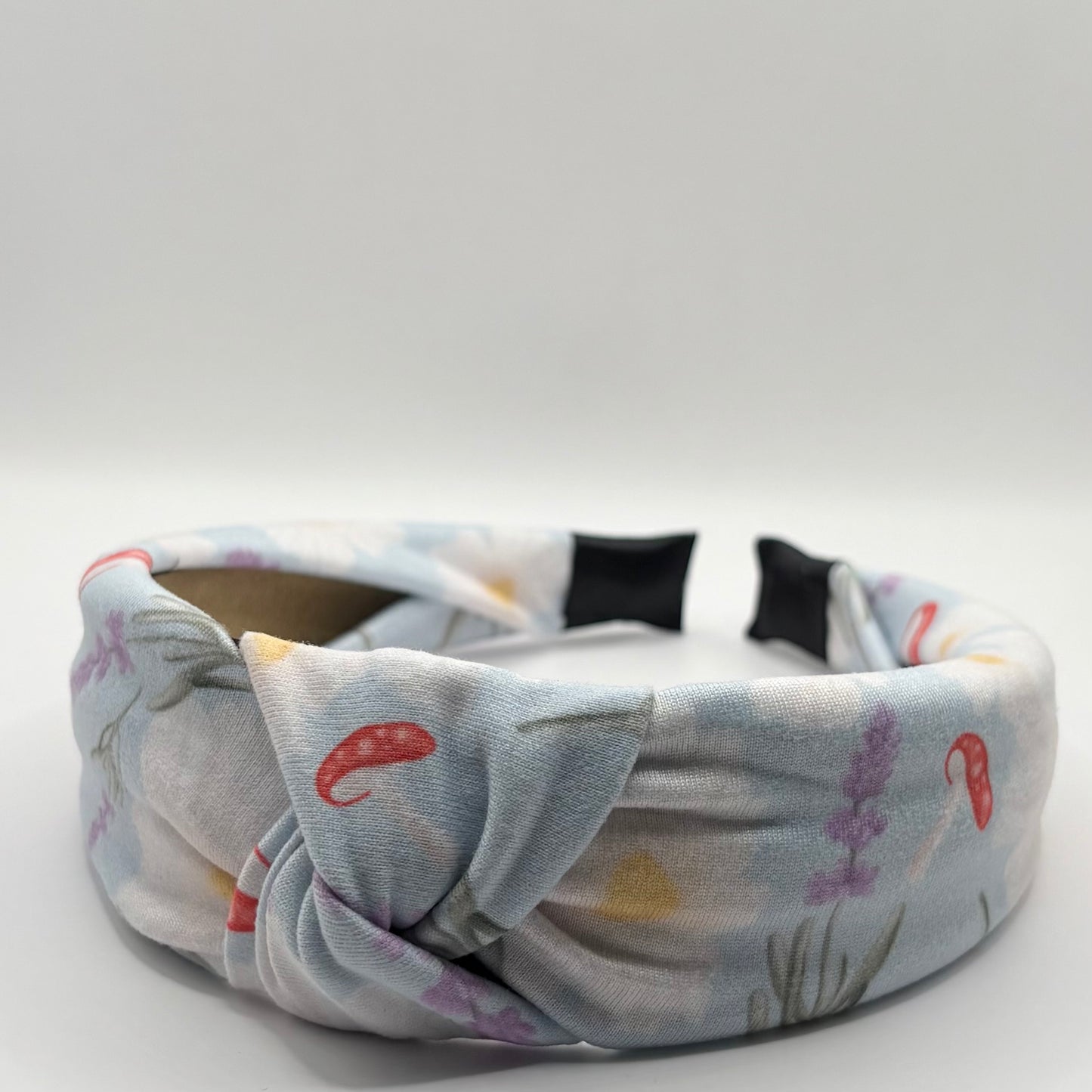 Hard Headband 1.5 Inch- Mushrooms and Daisies