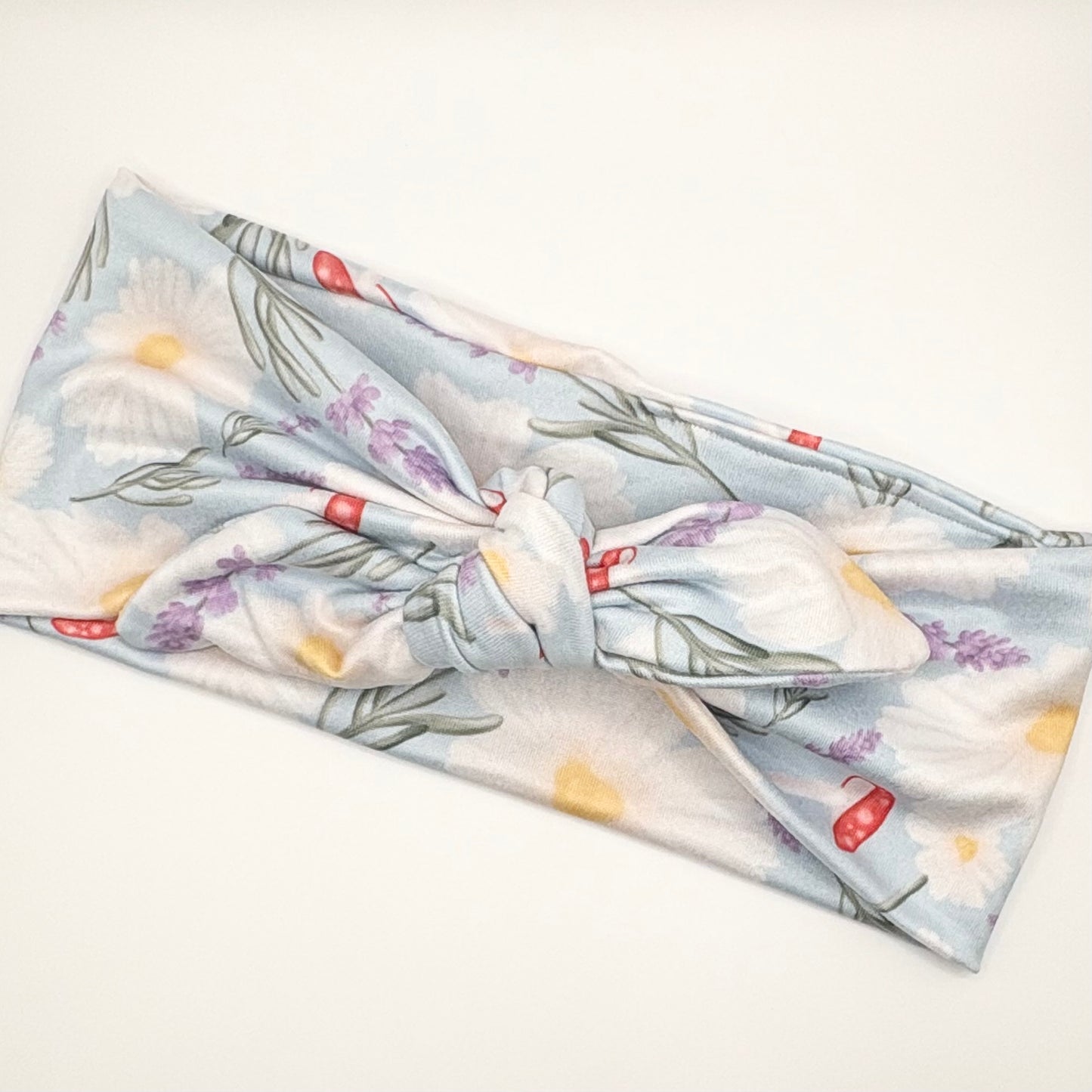 Tie- Mushrooms and Daisies