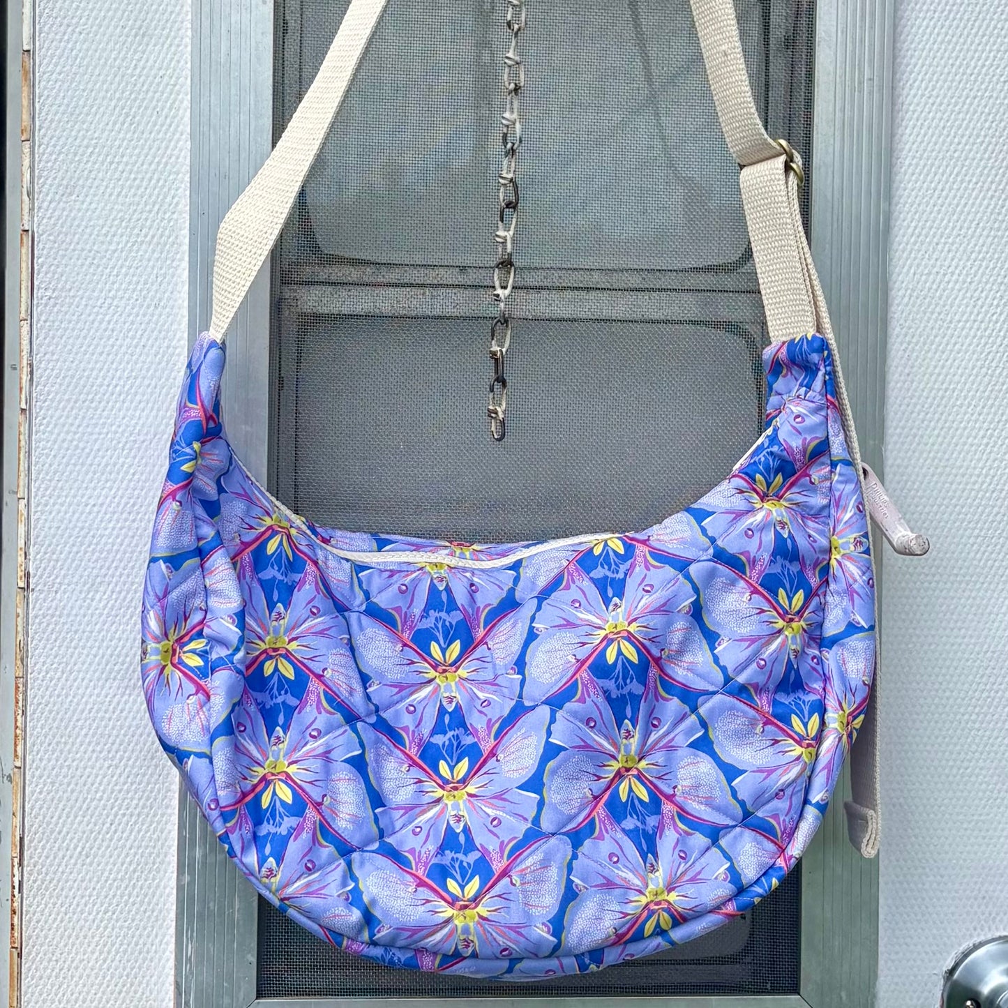Crescent Bag- Purple Luna Moth