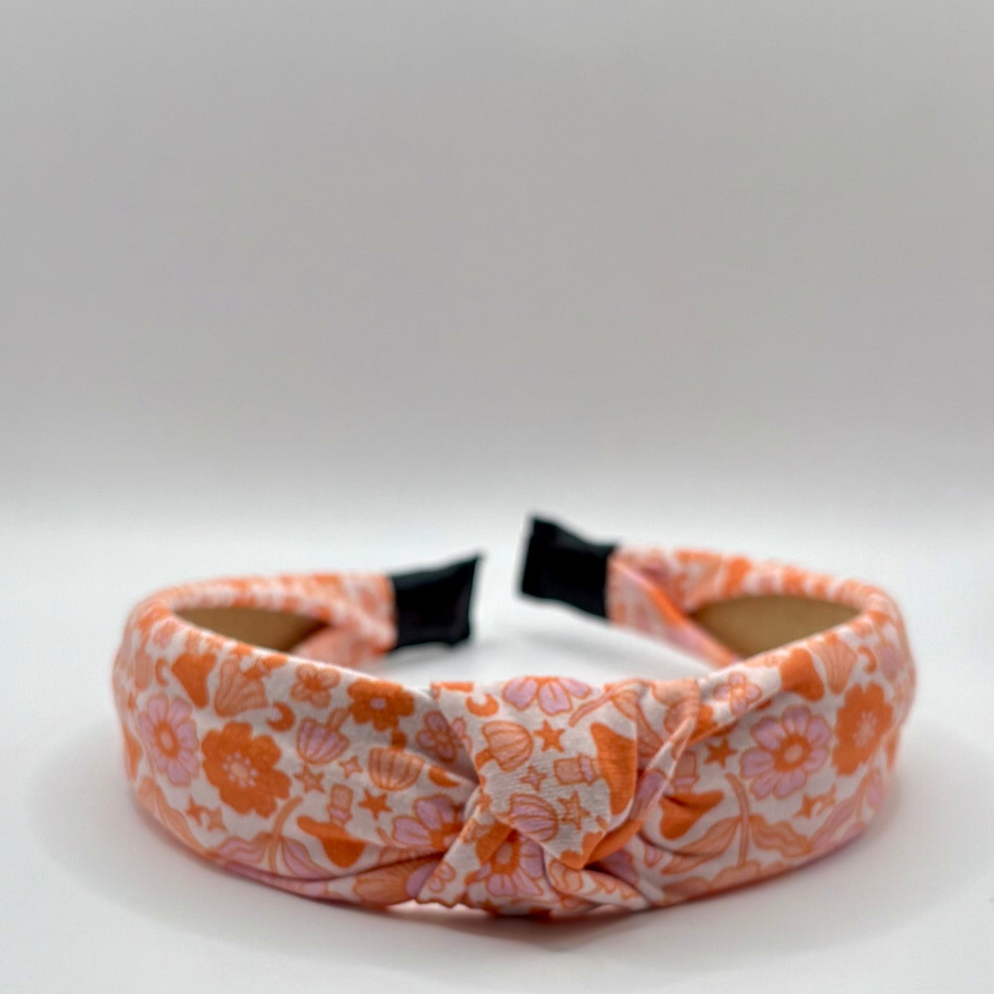 Hard Headband 1 Inch- Coral Floral
