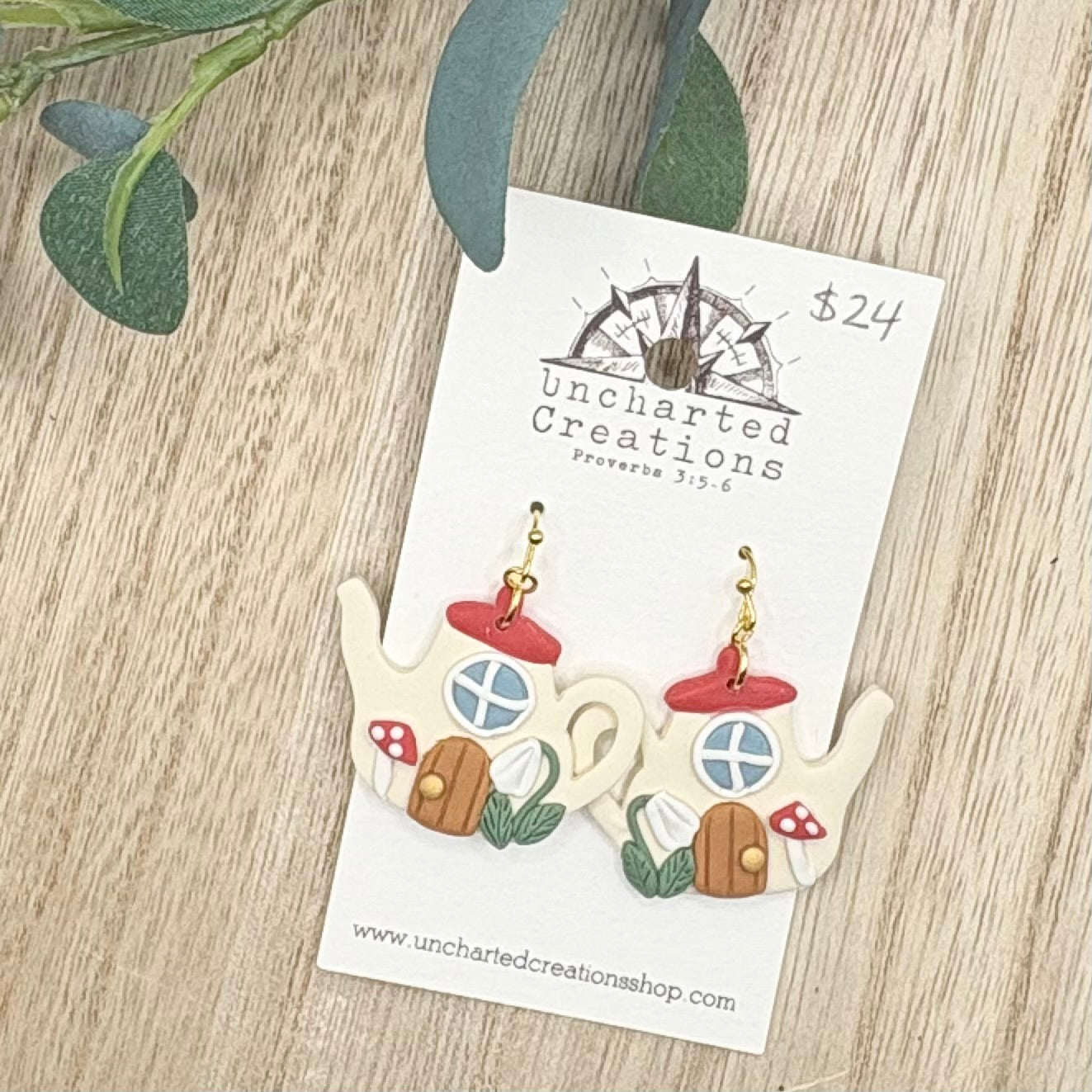 Earring- Teapot Houses