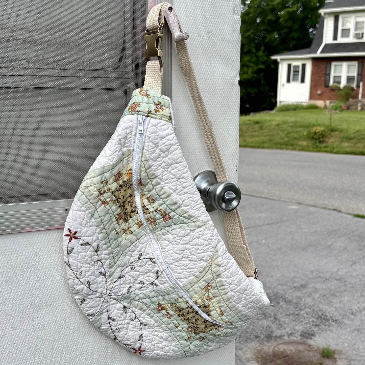 Fanny Pack- Green Diamond Design