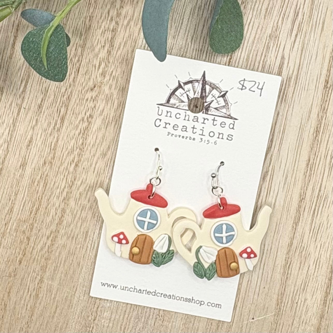 Earring- Teapot Houses