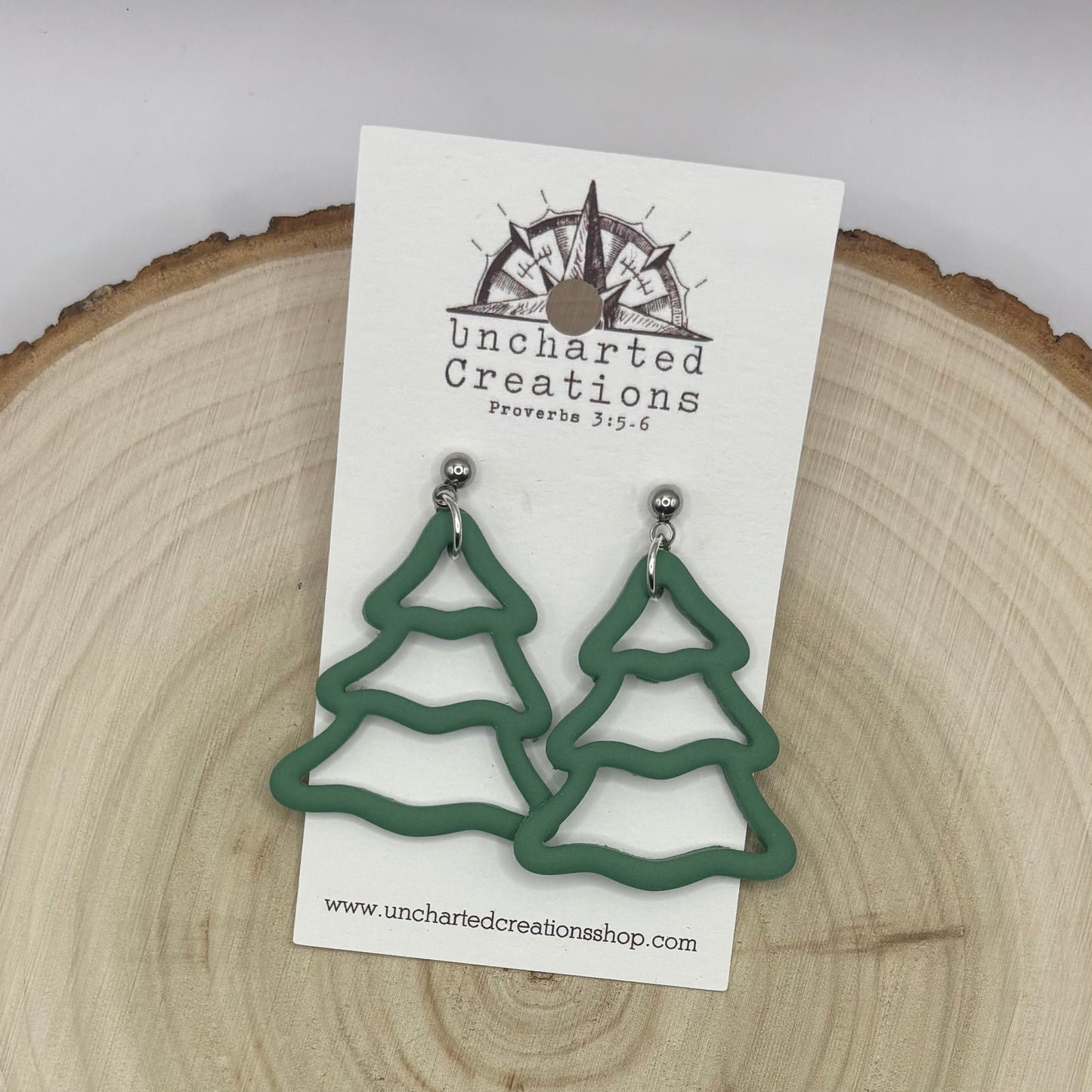 Earring- Tree Outline