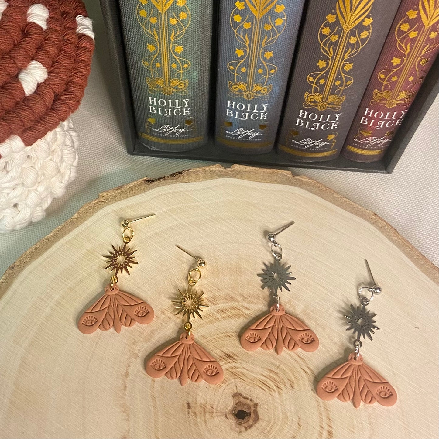 Earrings- Terracotta Moth