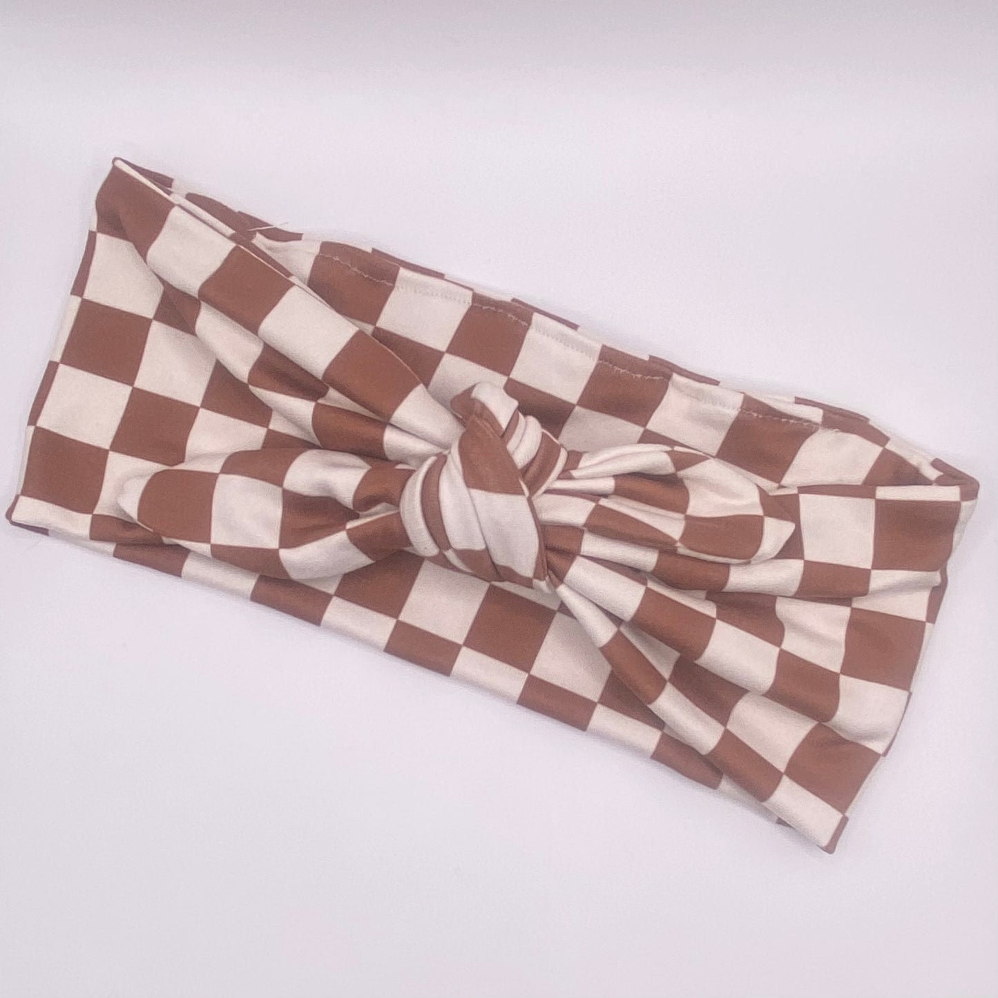Tie- Chocolate Brown Checker
