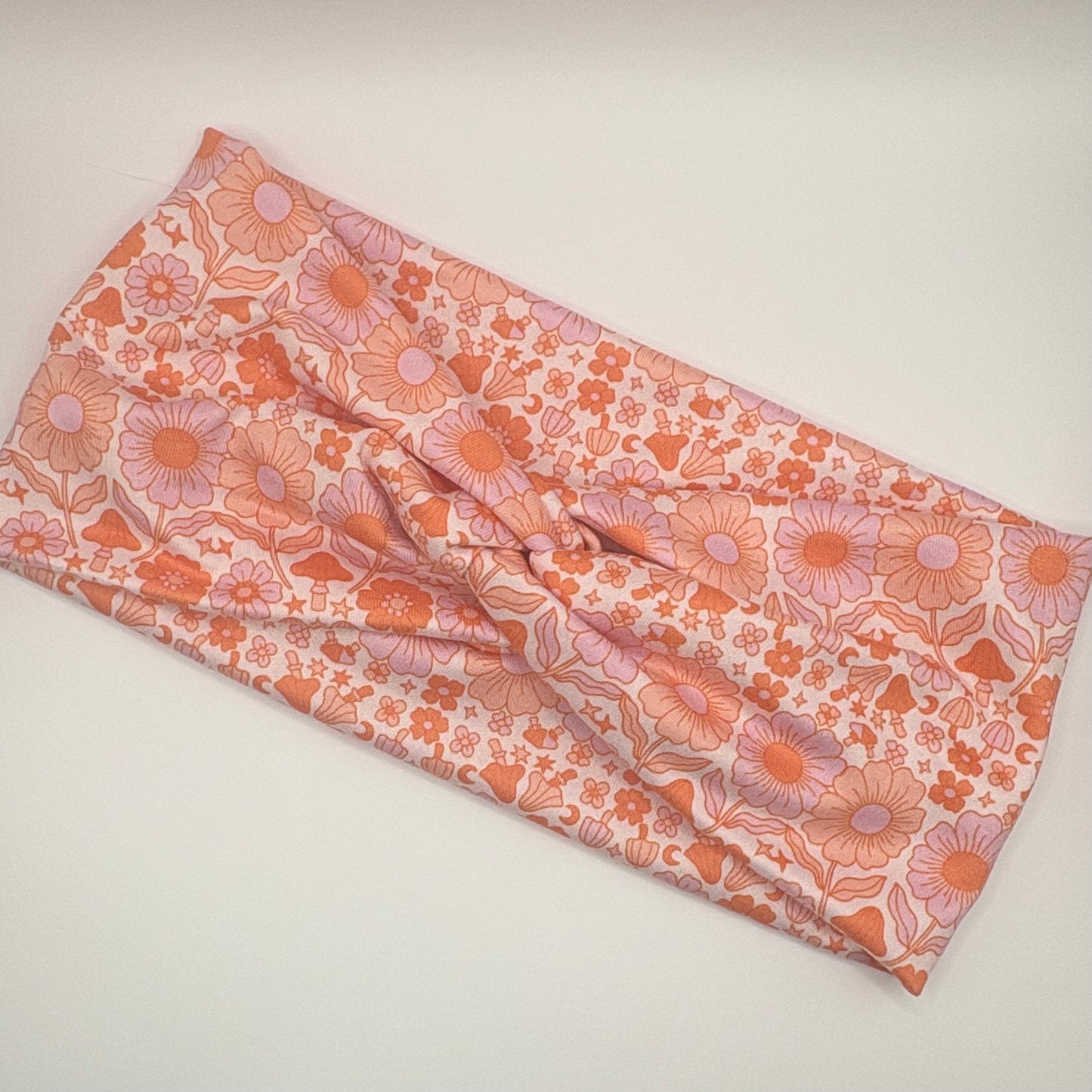 Turban- Retro Flowers and Mushies