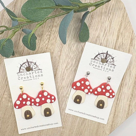 Earring- Mushroom House