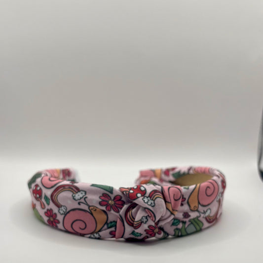 Hard Headband 1 Inch- Spring Frogs and Snails