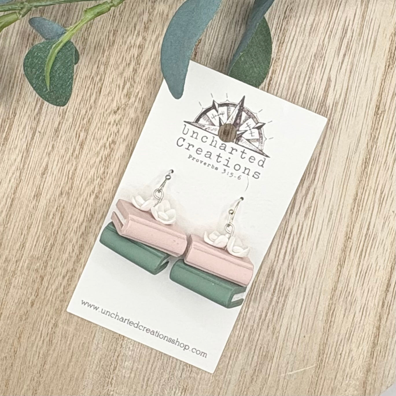 Earring- Pink Bookstack