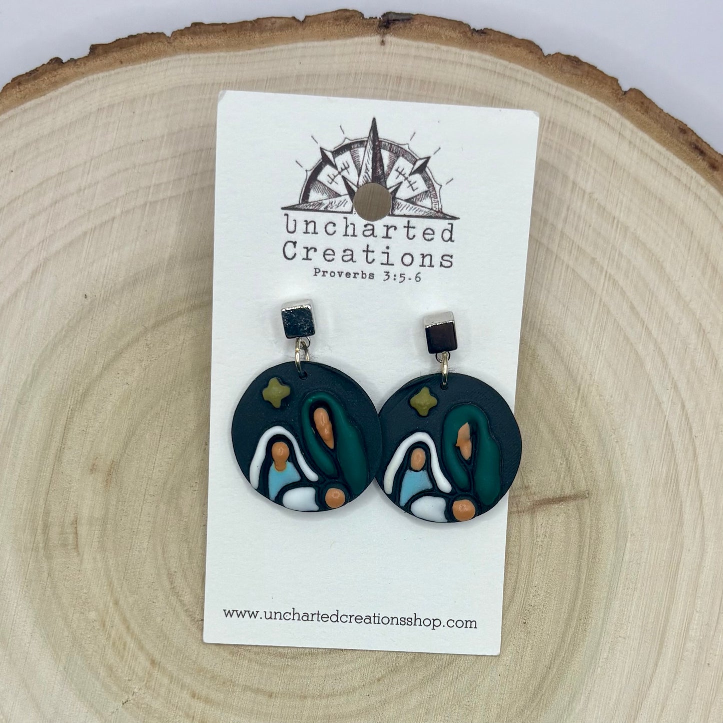 Earring- Round Nativity