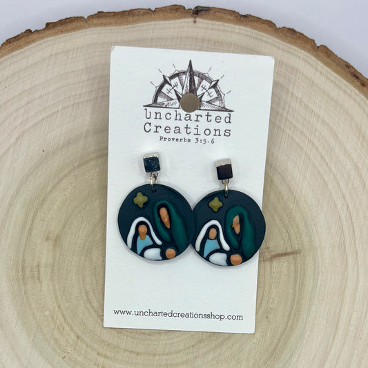 Earring- Round Nativity