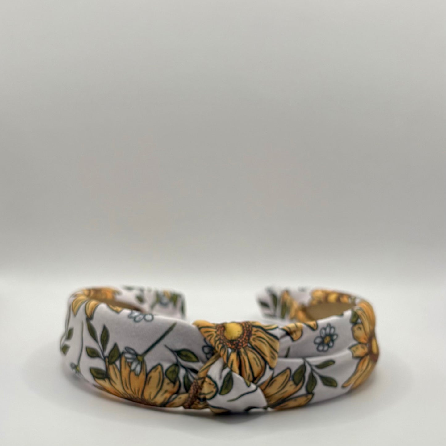 Hard Headband 1 Inch- Cream Sunflower