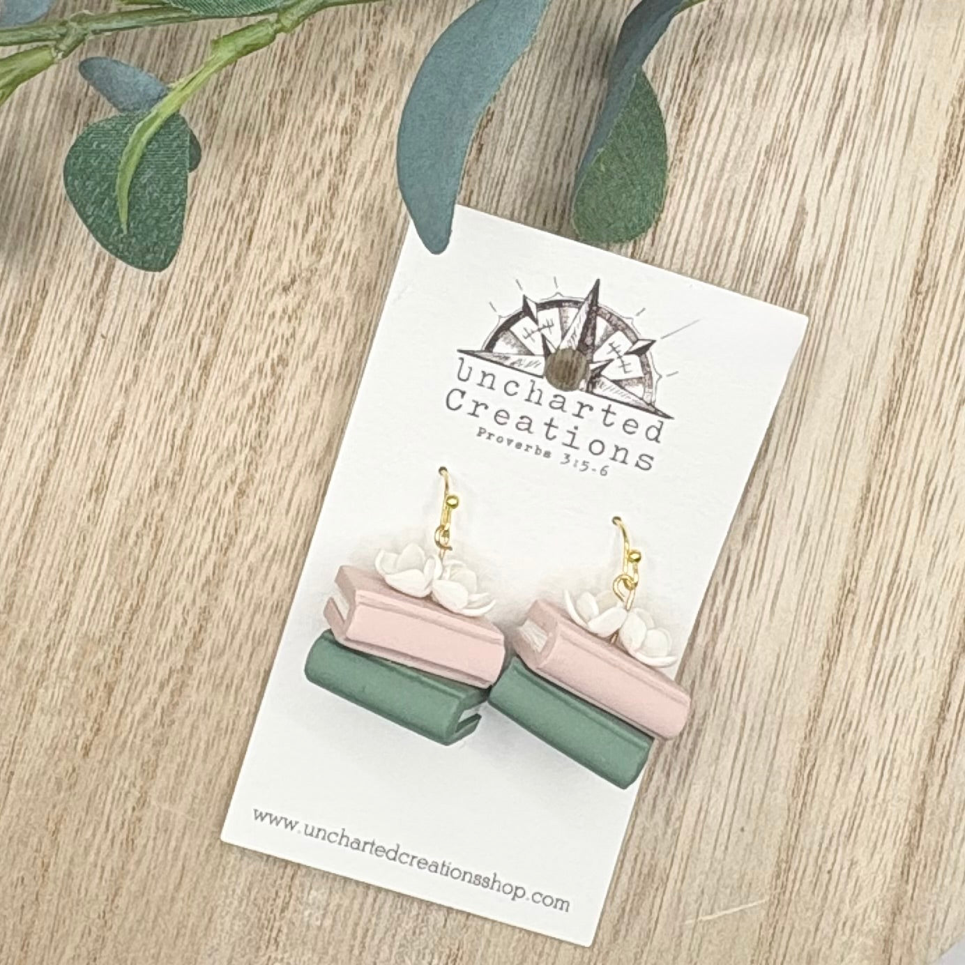 Earring- Pink Bookstack