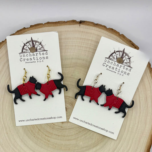 Earring- Cats in Sweaters