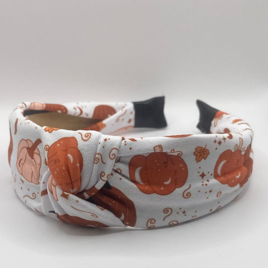 Hard Headband 1.5 Inch- Moon Pumpkin