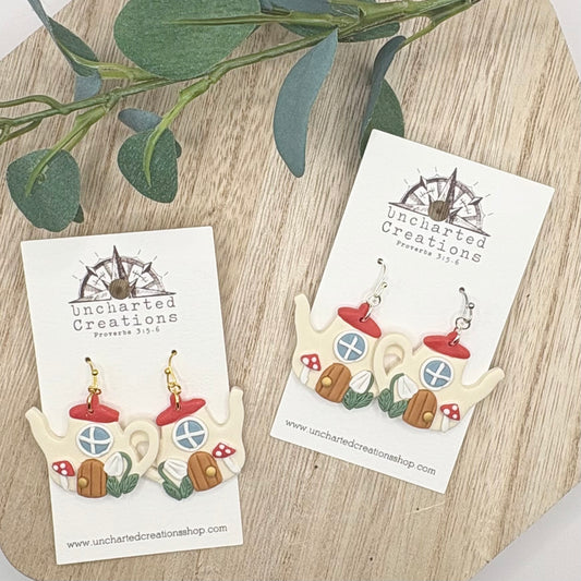 Earring- Teapot Houses