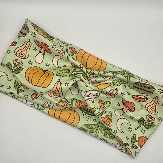 Turban- Pumpkins and Mushrooms