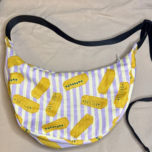 Crescent Bag- Purple Butter