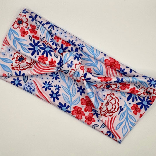 Knot- Red, White, and Floral