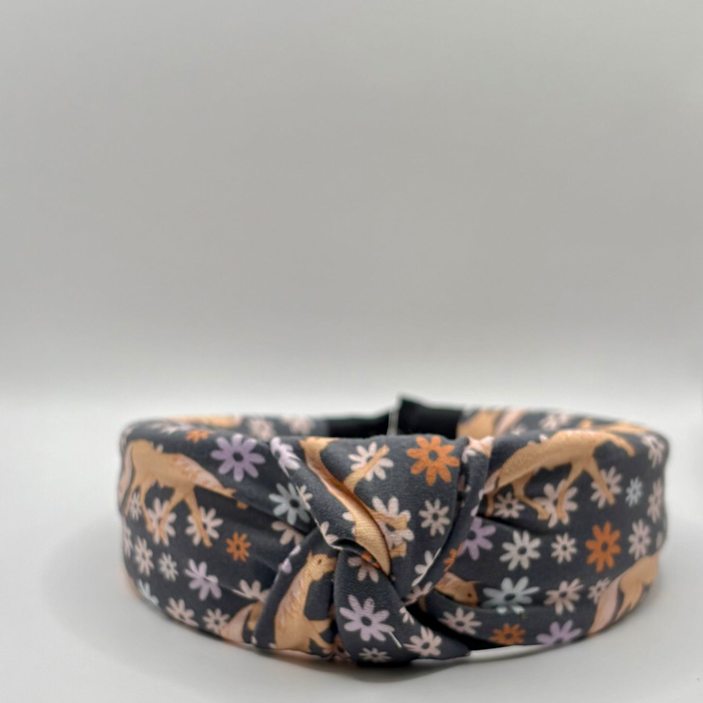 Hard Headband 1.5 Inch- Floral Horses