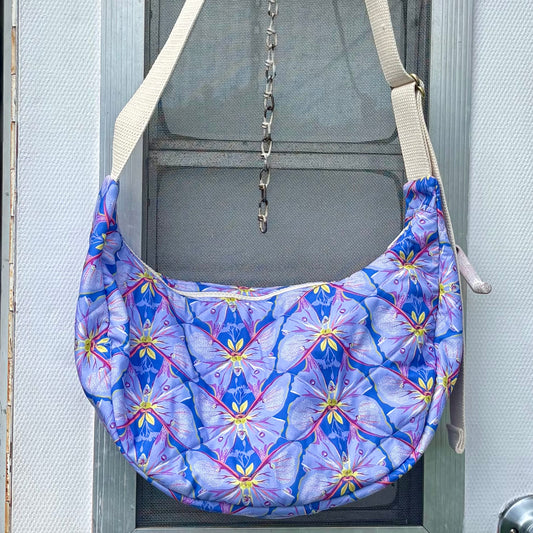 Crescent Bag- Purple Luna Moth
