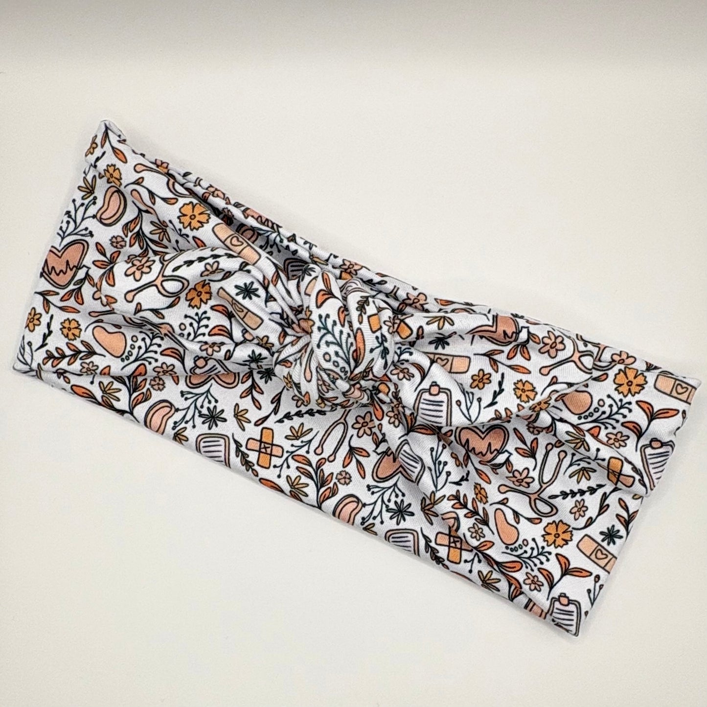 Tie- Floral Nurse