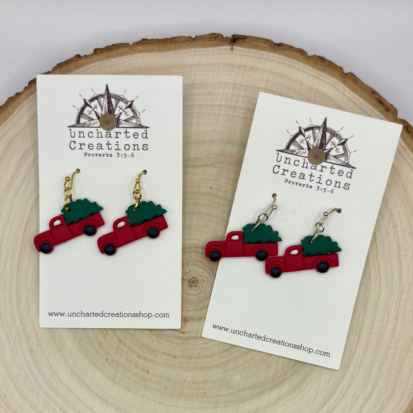 Earring- Christmas Trucks