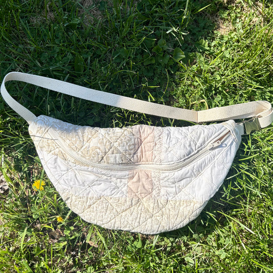 Fanny Pack- Cream Quilt