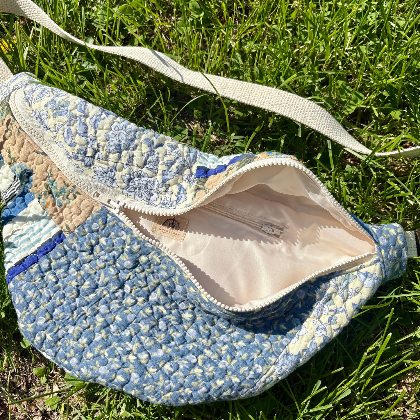 Fanny Pack- Quilted Blue Patchwork
