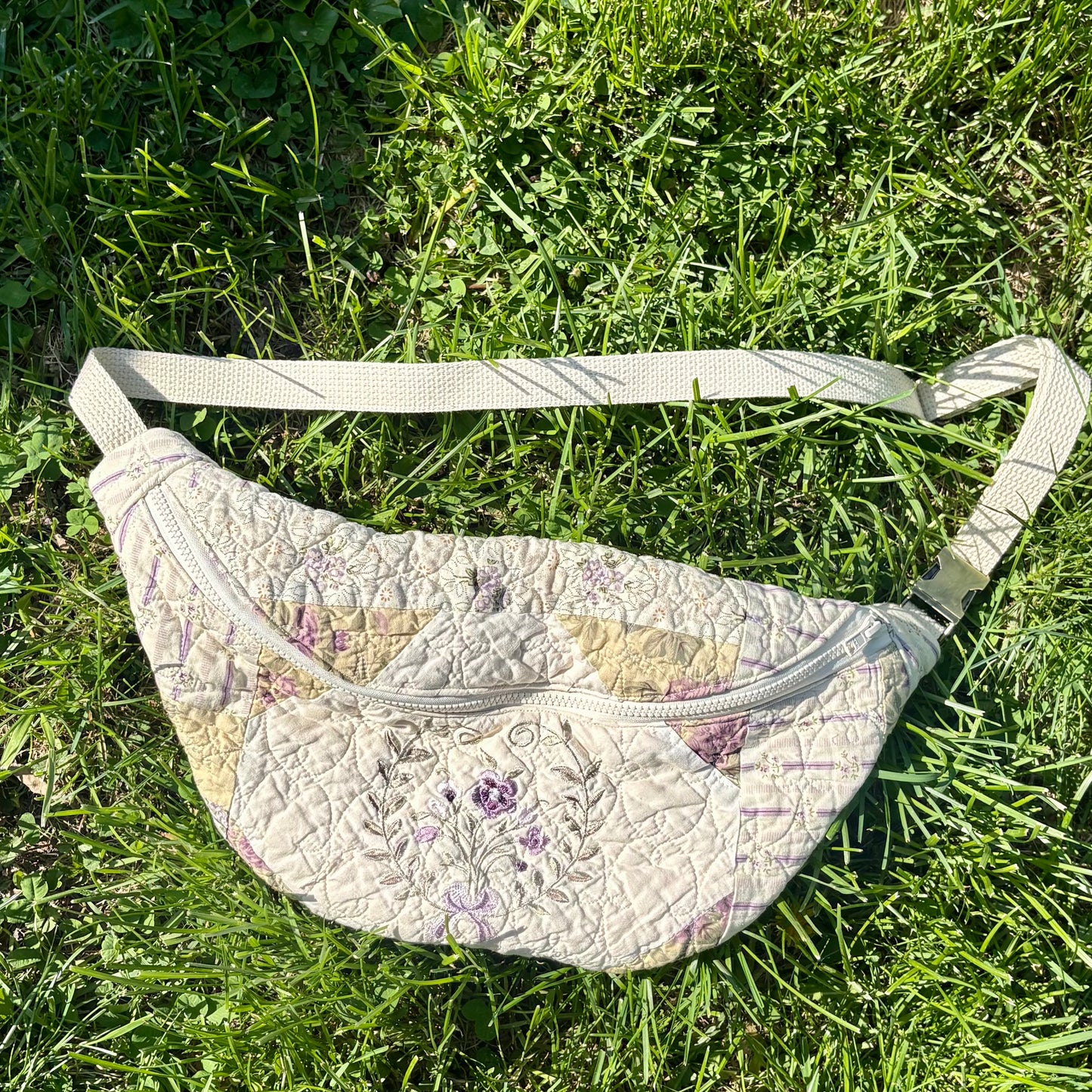 Fanny Pack- Purple and Sage Floral