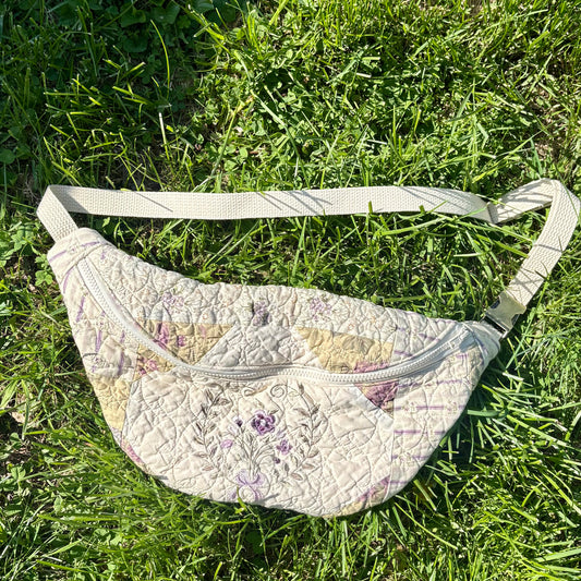 Fanny Pack- Purple and Sage Floral