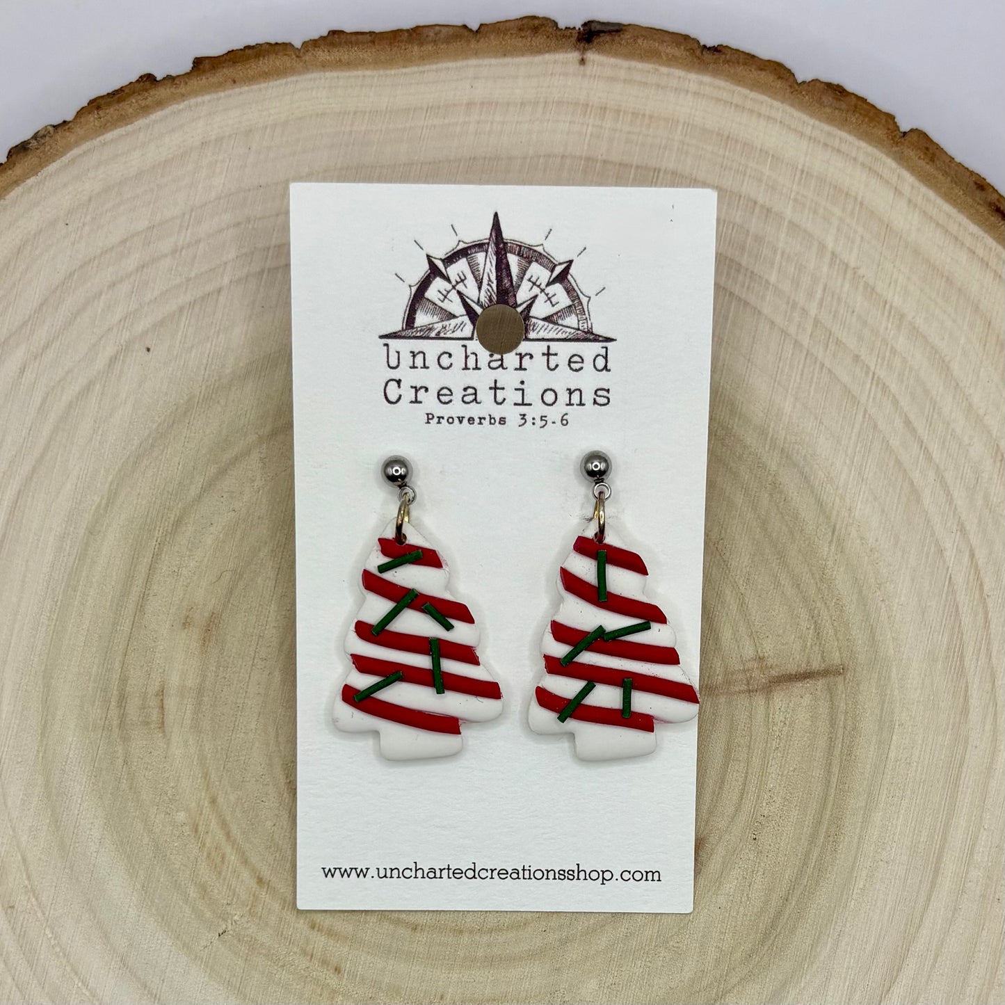 Earring- Christmas Tree Snack Cake