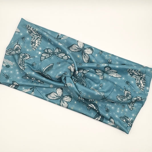 Turban- Blue Butterflies