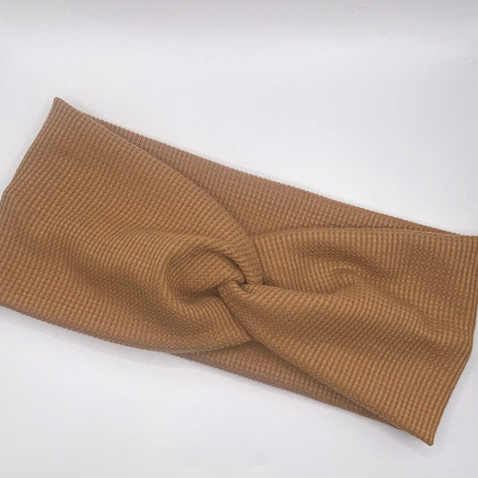 Turban- Soft Brown Waffle- Cozy Collection