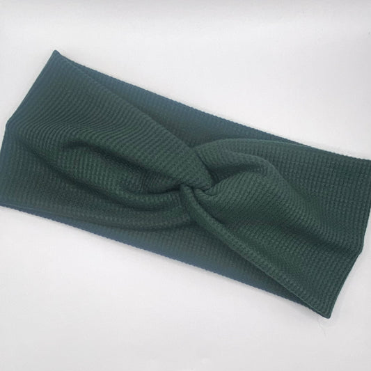 Turban- Evergreen Waffle- Cozy Collection