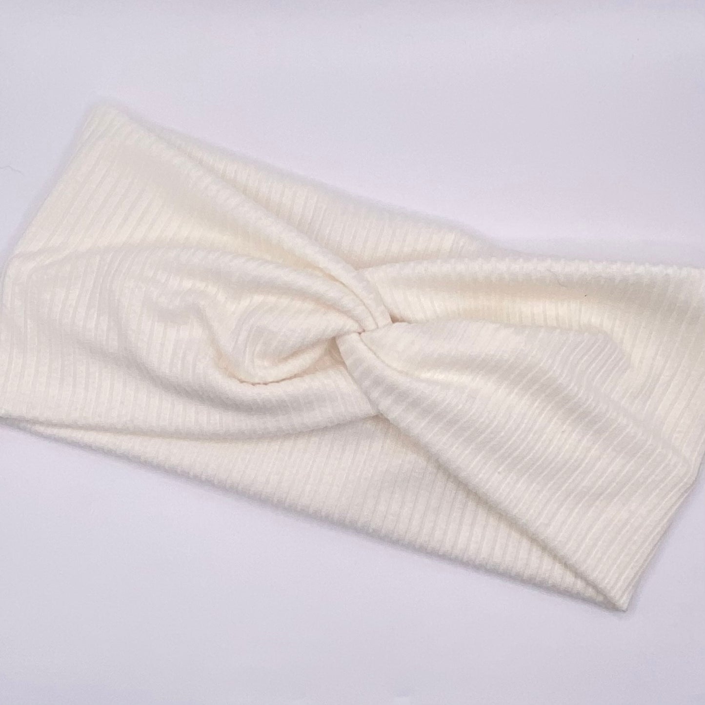 Turban- Cream Ribbed- Cozy Collection