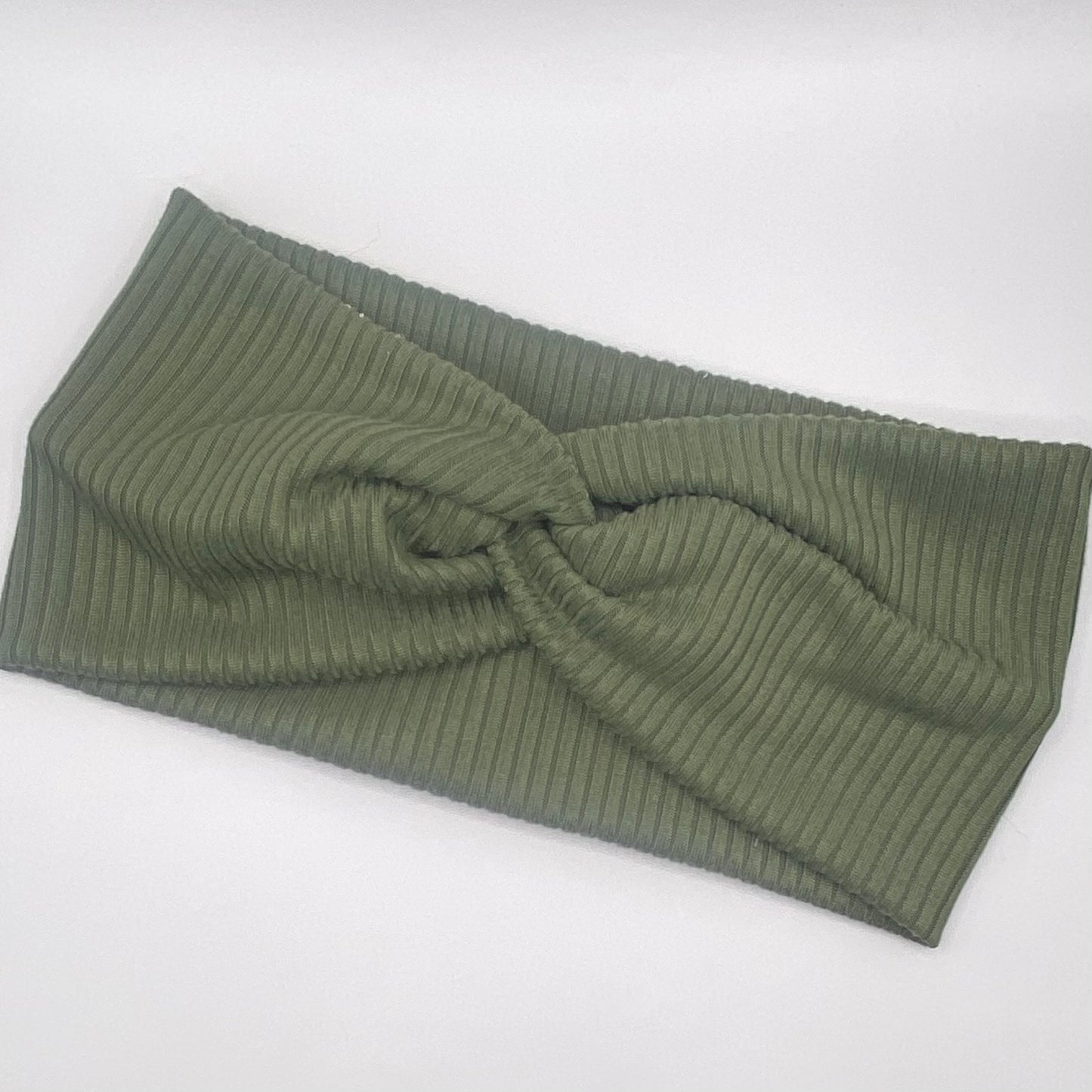 Turban-  Olive Ribbed- Cozy Collection