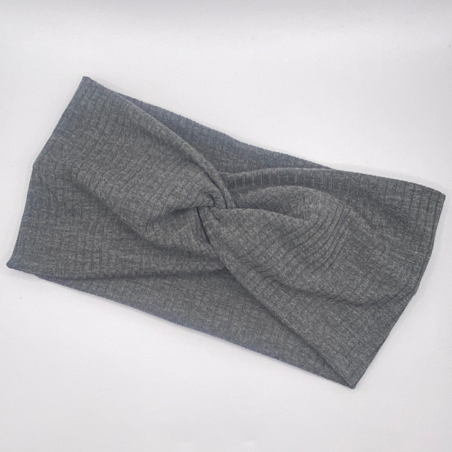 Turban- Charcoal Ribbed- Cozy Collection