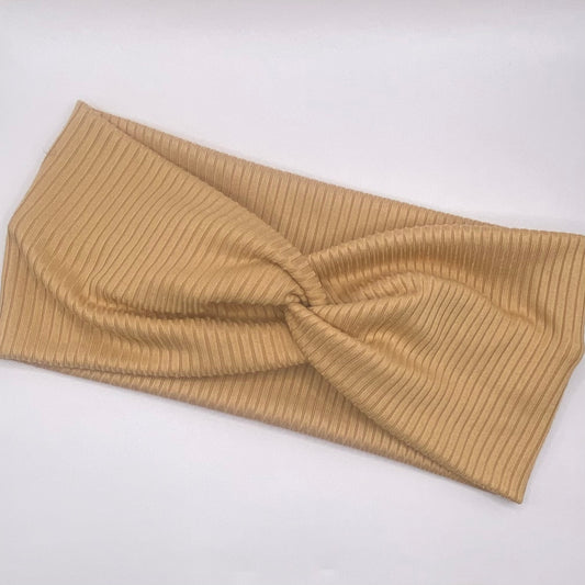 Turban- Caramel Ribbed- Cozy Collection