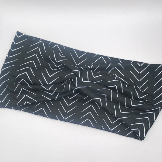 Turban- Black & White Pattern