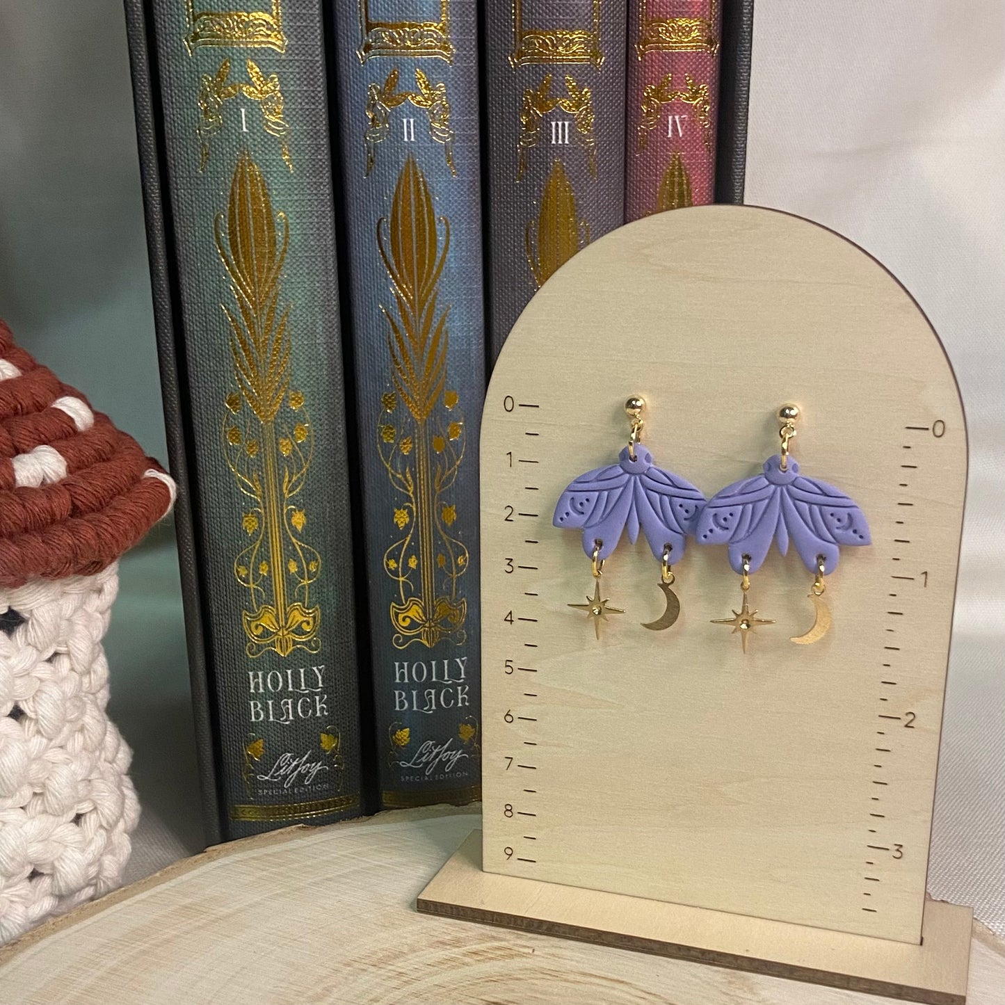 Earrings- Periwinkle Moth