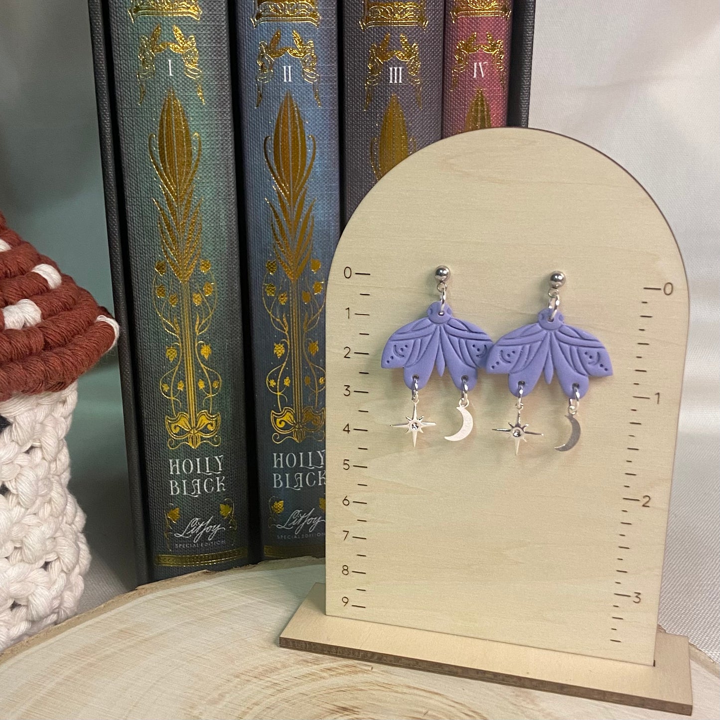 Earrings- Periwinkle Moth