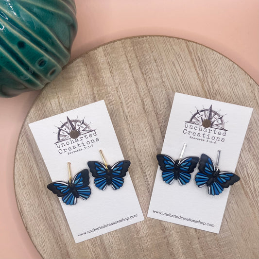 Earrings- Blue Butterflies