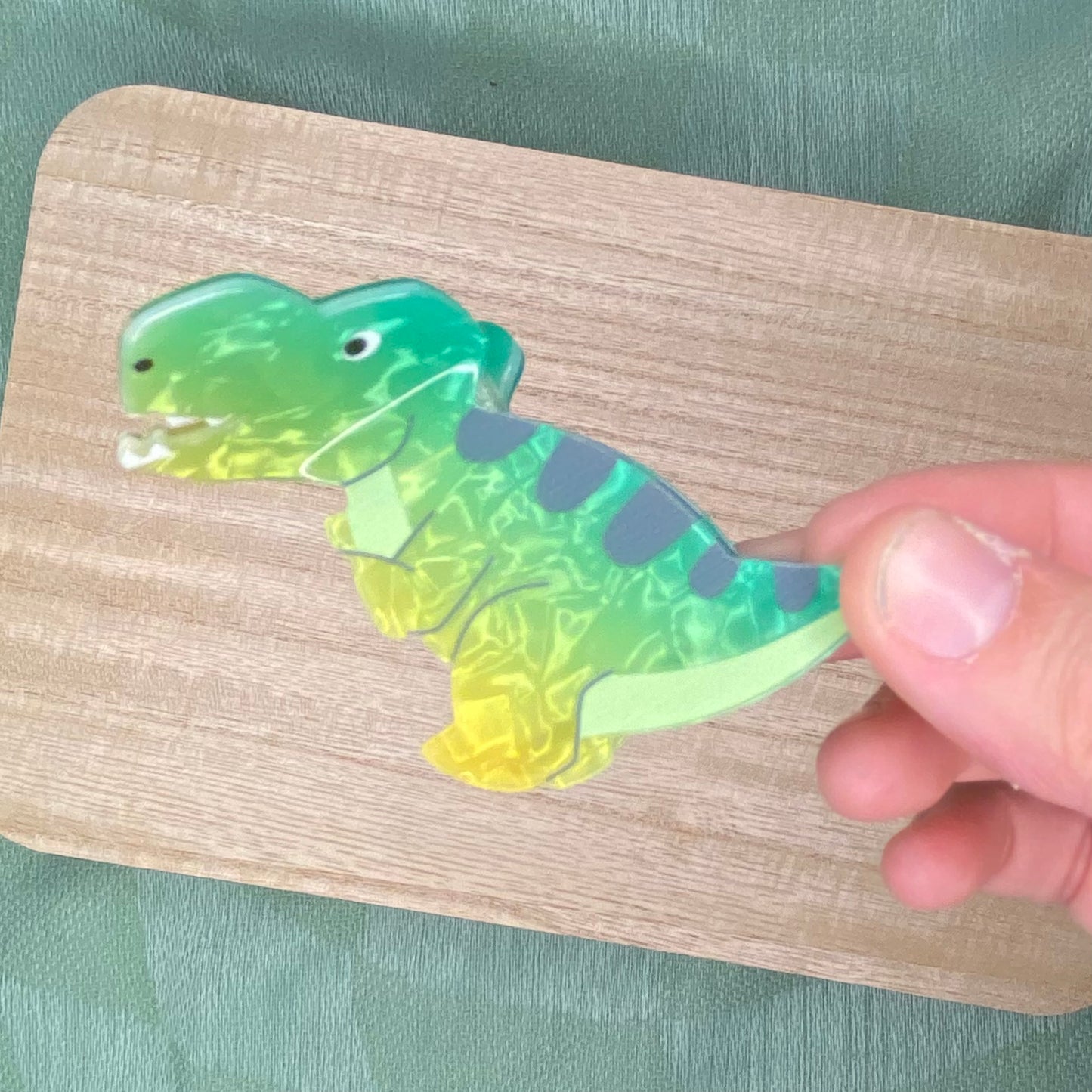 Claw Clip- Green Dino