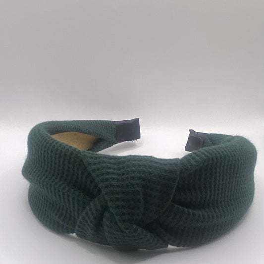 Hard Headband 1.5 Inch- Waffle Evergreen